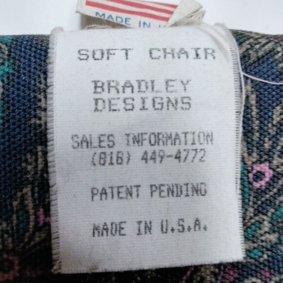 Bradley Designs Chair Portable Soft Stadium Camp Blue Paisley Adjustable Straps - Picture 10 of 11